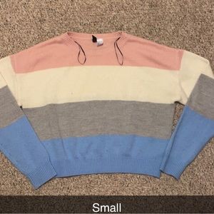 Striped cropped sweater